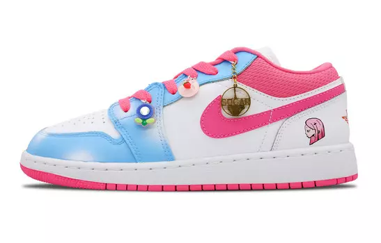 Баскетбольные кроссовки Air 1 Vintage женские с низким верхом, синие/розовые Jordan
