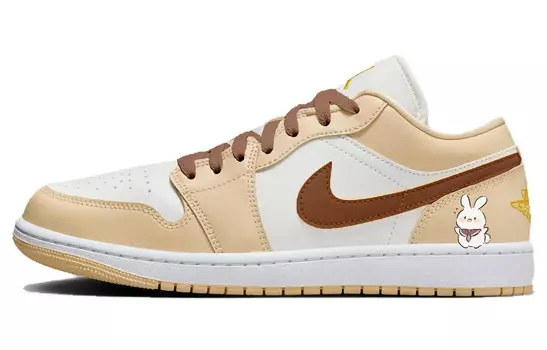 Баскетбольные кроссовки Air 1 Vintage женские с низким верхом бежево-коричневый Jordan
