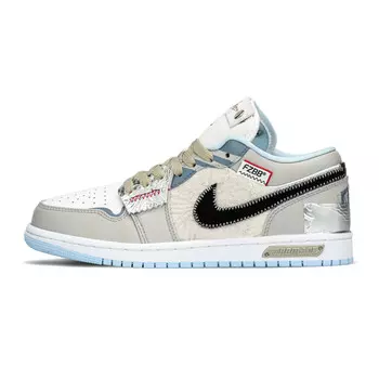 Баскетбольные кроссовки Air 1 Vintage женские с низким верхом, черный/серый Jordan