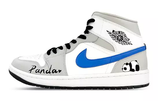 Баскетбольные кроссовки Air 1 Vintage женские высокие синие Jordan