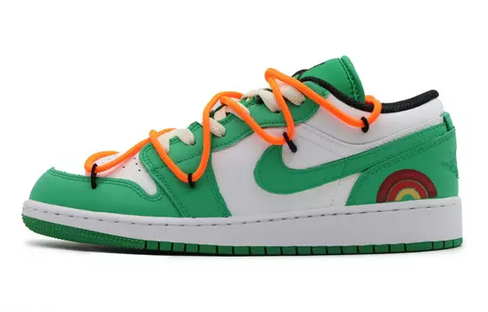 Баскетбольные кроссовки Air 1 Vintage женские с низким верхом, белые/зеленые Jordan