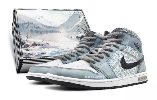 Баскетбольные кроссовки Air 1 Vintage женские, среднего размера, белые/черные Jordan