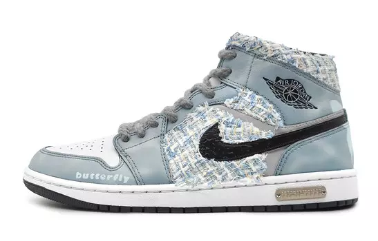 Баскетбольные кроссовки Air 1 Vintage женские высокие белые/черные Jordan