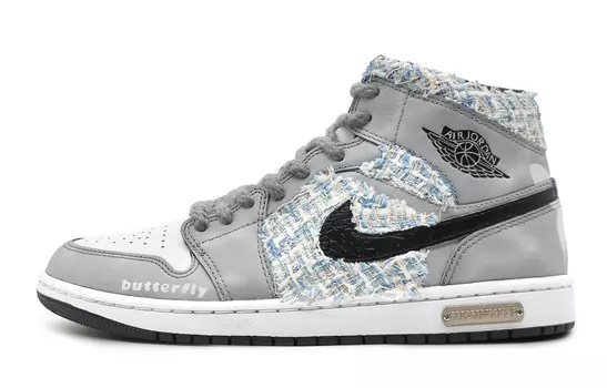 Баскетбольные кроссовки Air 1 Vintage женские высокие белые/черные Jordan