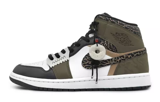 Баскетбольные кроссовки Air 1 Vintage женские, среднего размера, черные/белые Jordan