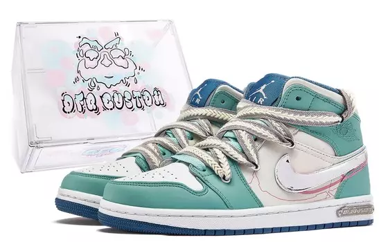 Баскетбольные кроссовки Air 1 Vintage женские, среднего размера, зеленый/белый Jordan