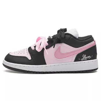 Баскетбольные кроссовки Air 1 Vintage женские с низким верхом розового цвета Jordan, черный/розовый