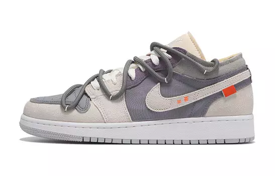 Баскетбольные кроссовки Air 1 Vintage женские с низким верхом серо-фиолетовый Jordan