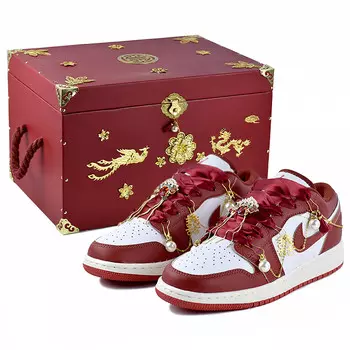 Баскетбольные кроссовки Air 1 Vintage женские с низким верхом, красный/белый Jordan
