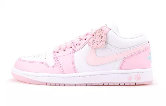 Баскетбольные кроссовки Air 1 Vintage женские с низким верхом розового цвета Jordan, цвет Bright Pink