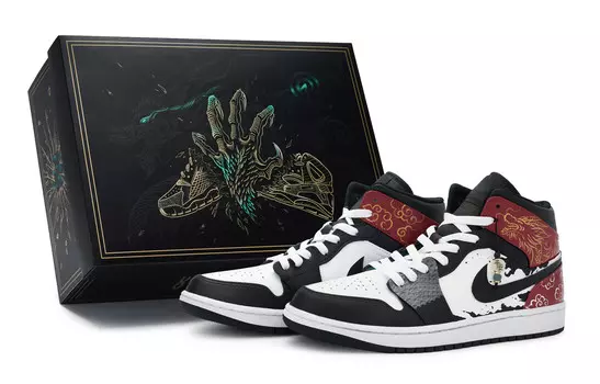 Баскетбольные кроссовки Air 1 Vintage женские, среднего размера, белый/черный Jordan