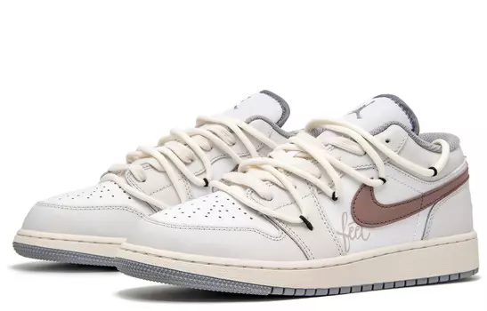 Баскетбольные кроссовки Air 1 Vintage женские низкие бежевый/белый/красный Jordan