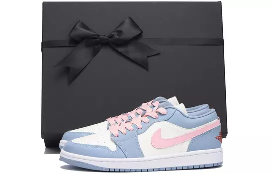 Баскетбольные кроссовки Air 1 Vintage женские с низким верхом, белый/синий Jordan