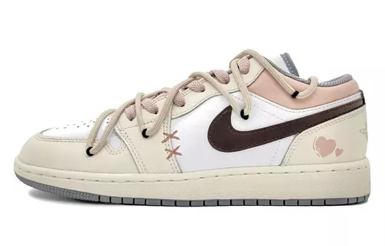 Баскетбольные кроссовки Air 1 Vintage женские с низким верхом Marfil/белый Jordan