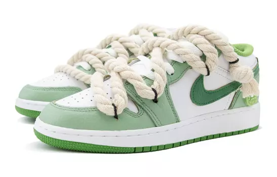 Баскетбольные кроссовки Air 1 Vintage женские с низким верхом, зеленый/белый Jordan