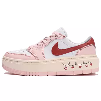 Баскетбольные кроссовки Air 1 Vintage женские с низким верхом розового цвета Jordan, розовый/белый