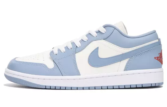 Баскетбольные кроссовки Air 1 Vintage женские с низким верхом, белый/синий Jordan