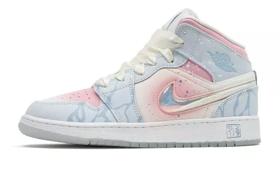 Баскетбольные кроссовки Air 1 Vintage женские, среднего размера, синий/розовый Jordan