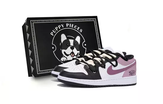 Баскетбольные кроссовки Air 1 Vintage женские с низким верхом, черный/розовый Jordan