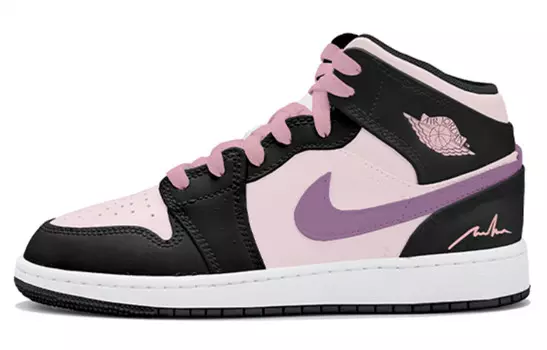 Баскетбольные кроссовки Air 1 Vintage женские с высоким верхом, черный/розовый Jordan
