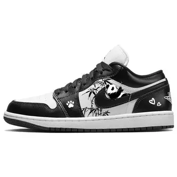 Баскетбольные кроссовки Air 1 Vintage женские с низким верхом, черный/белый Jordan