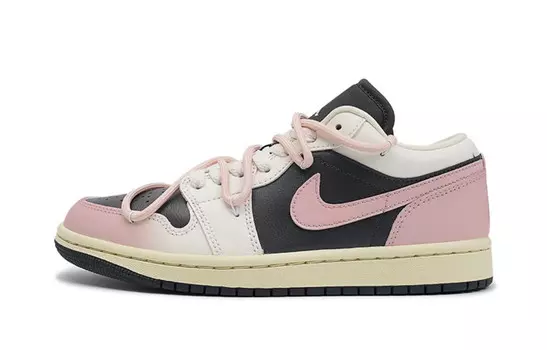 Баскетбольные кроссовки Air 1 Vintage женские с низким верхом, черный/розовый Jordan