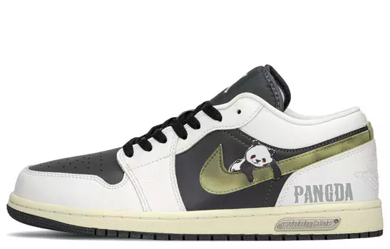 Баскетбольные кроссовки Air 1 Vintage женские с низким верхом, черный/белый Jordan