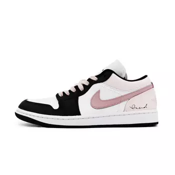 Баскетбольные кроссовки Air 1 Vintage женские с низким верхом, цвет черный/белый/розовый Jordan