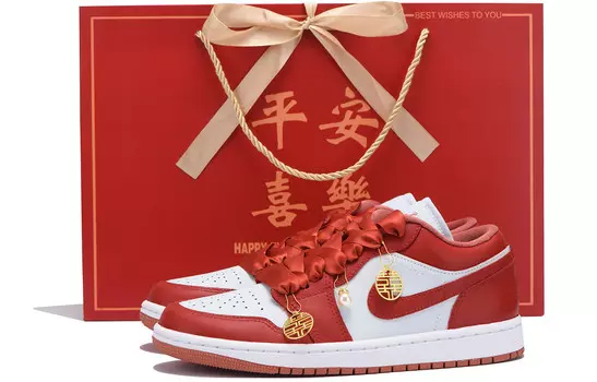 Баскетбольные кроссовки Air 1 Vintage женские с низким верхом, красный/белый Jordan