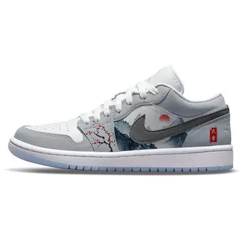 Баскетбольные кроссовки Air 1 Vintage женские с низким верхом серо-белый Jordan