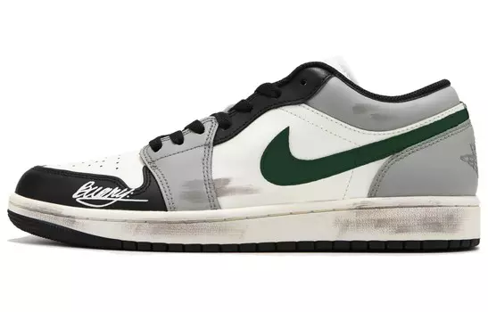 Баскетбольные кроссовки Air 1 Vintage женские с низким верхом бежево-серый/черный Jordan