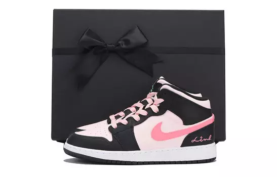 Баскетбольные кроссовки Air 1 Vintage женские, среднего размера, черный/розовый Jordan
