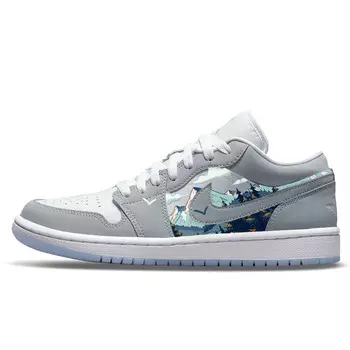 Баскетбольные кроссовки Air 1 Vintage женские с низким верхом серо-белый Jordan