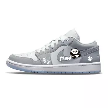 Баскетбольные кроссовки Air 1 Vintage женские с низким верхом серо-белый Jordan