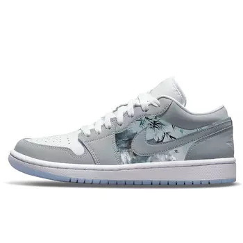 Баскетбольные кроссовки Air 1 Vintage женские с низким верхом серо-белый Jordan