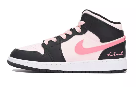 Баскетбольные кроссовки Air 1 Vintage женские, среднего размера, черный/розовый Jordan