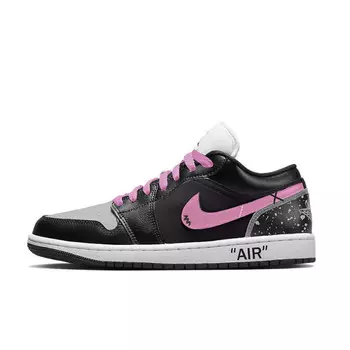 Баскетбольные кроссовки Air 1 Vintage женские с низким верхом, черный/розовый Jordan