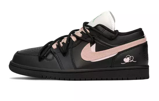Баскетбольные кроссовки Air 1 Vintage женские с низким верхом, черный/розовый Jordan