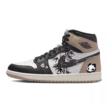 Баскетбольные кроссовки Air 1 Vintage женские с высоким верхом коричневый/черный Jordan
