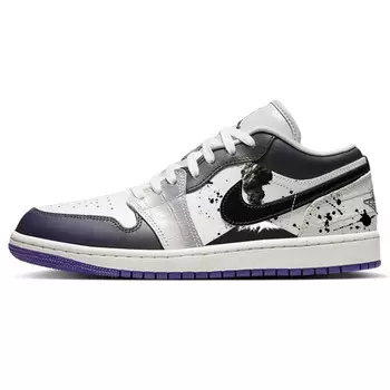 Баскетбольные кроссовки Air 1 Vintage женские с низким верхом, черный/белый Jordan