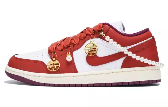 Баскетбольные кроссовки Air 1 Vintage женские с низким верхом True Red Jordan, красный
