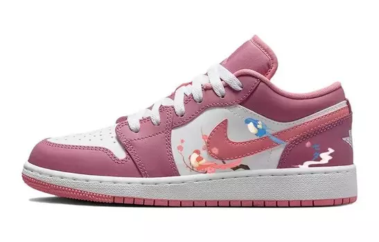 Баскетбольные кроссовки Air 1 Vintage женские с низким верхом розовый/белый Jordan