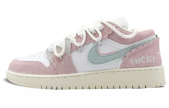 Баскетбольные кроссовки Air 1 Vintage женские с низким верхом белый/розовый Jordan