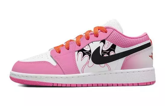 Баскетбольные кроссовки Air 1 Vintage женские с низким верхом розовый/черный Jordan