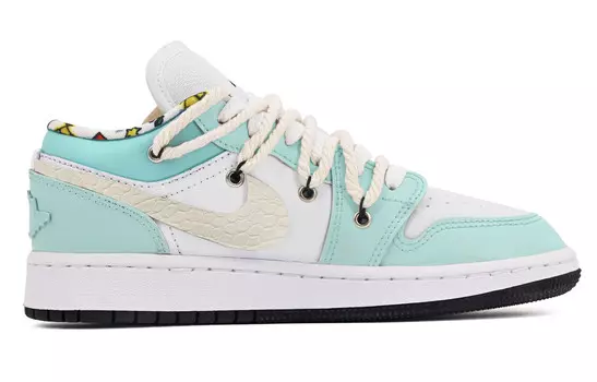 Баскетбольные кроссовки Air 1 Vintage женские с низким верхом, голубой Jordan