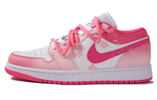 Баскетбольные кроссовки Air 1 Vintage женские с низким верхом розовый/белый Jordan