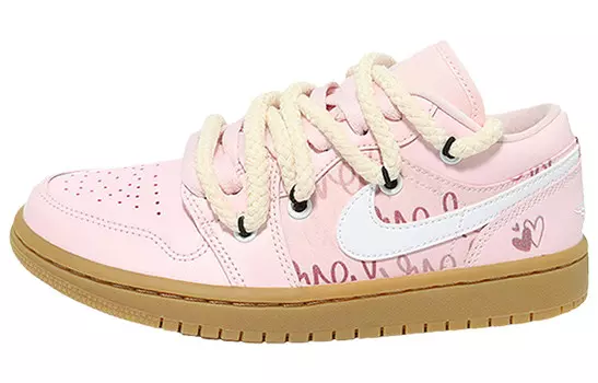 Баскетбольные кроссовки Air 1 Vintage женские с низким верхом розового цвета Jordan, розовый