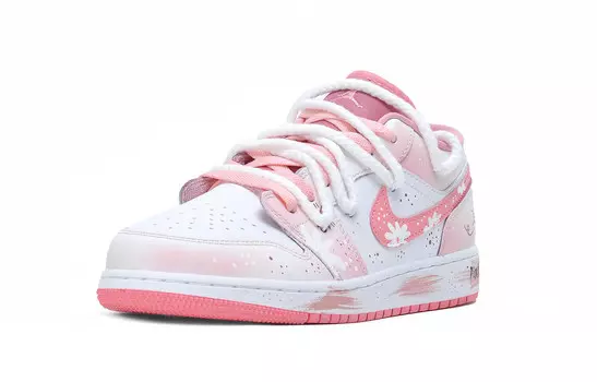 Баскетбольные кроссовки Air 1 Vintage женские с низким верхом розовый/белый Jordan