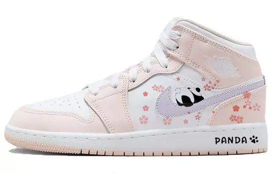 Баскетбольные кроссовки Air 1 Vintage женские с высоким верхом розовый/фиолетовый Jordan