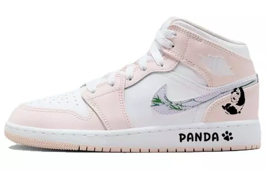 Баскетбольные кроссовки Air 1 Vintage женские с высоким верхом розовый/фиолетовый Jordan